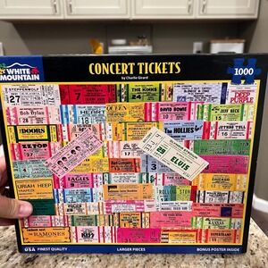 White Mountain Puzzles Concert Tickets 1000 Piece Jigsaw Puzzle Charlie Girard